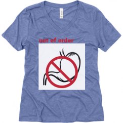 Ladies Relaxed Fit Super Soft Triblend V-Neck Tee