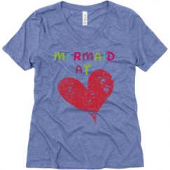 Ladies Relaxed Fit Super Soft Triblend V-Neck Tee