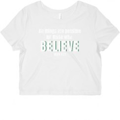 Ladies Slim Fit Crop Top Tee