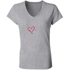 Ladies Slim Fit V-Neck Jersey Tee