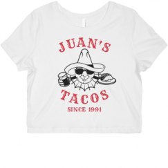 Ladies Slim Fit Crop Top Tee