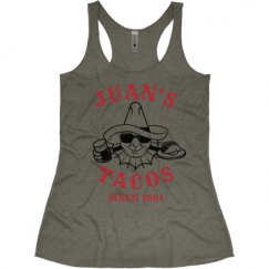 Ladies Slim Fit Super Soft Racerback Triblend Tank