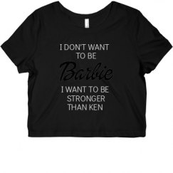 Ladies Slim Fit Crop Top Tee