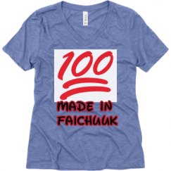 Ladies Relaxed Fit Super Soft Triblend V-Neck Tee