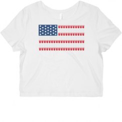 Ladies Slim Fit Crop Top Tee