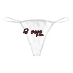 Basic White Thong Underwear