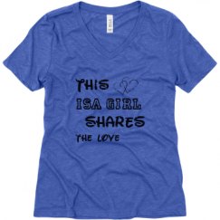 Ladies Relaxed Fit Super Soft Triblend V-Neck Tee