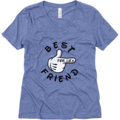 Ladies Relaxed Fit Super Soft Triblend V-Neck Tee