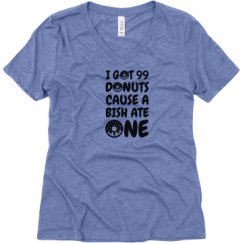 Ladies Relaxed Fit Super Soft Triblend V-Neck Tee