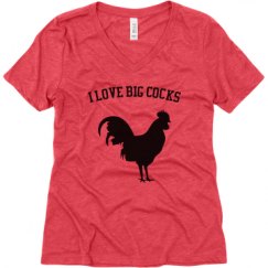 Ladies Relaxed Fit Super Soft Triblend V-Neck Tee