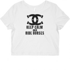 Ladies Slim Fit Crop Top Tee