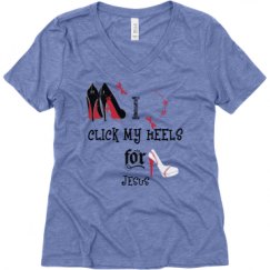 Ladies Relaxed Fit Super Soft Triblend V-Neck Tee