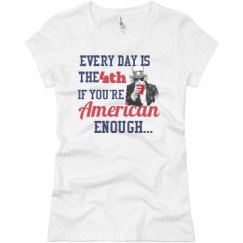 Ladies Slim Fit Basic Promo Jersey Tee