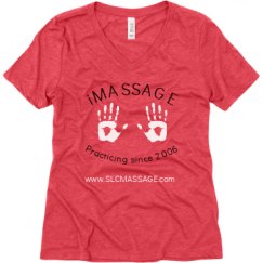 Ladies Relaxed Fit Super Soft Triblend V-Neck Tee
