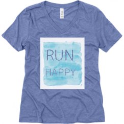 Ladies Relaxed Fit Super Soft Triblend V-Neck Tee