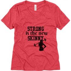 Ladies Relaxed Fit Super Soft Triblend V-Neck Tee