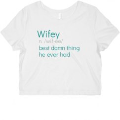 Ladies Slim Fit Crop Top Tee