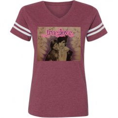 Ladies Relaxed Fit Vintage Sports Tee