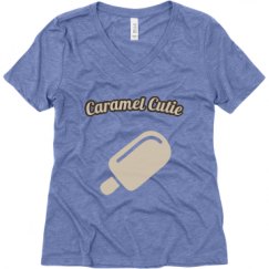 Ladies Relaxed Fit Super Soft Triblend V-Neck Tee