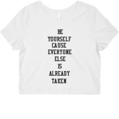 Ladies Slim Fit Crop Top Tee