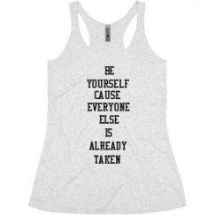 Ladies Slim Fit Super Soft Racerback Triblend Tank