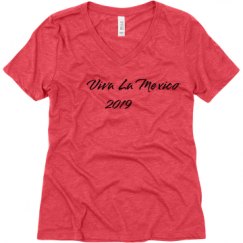 Ladies Relaxed Fit Super Soft Triblend V-Neck Tee