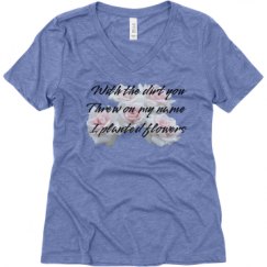 Ladies Relaxed Fit Super Soft Triblend V-Neck Tee