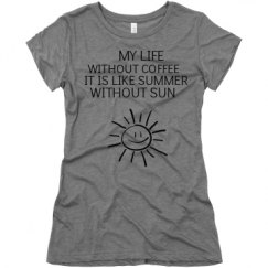 Ladies Slim Fit Super Soft Triblend Tee