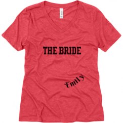 Ladies Relaxed Fit Super Soft Triblend V-Neck Tee