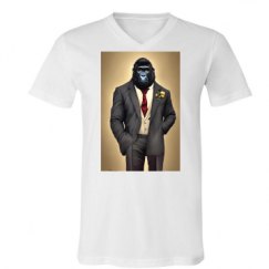 Unisex V-Neck Jersey Tee