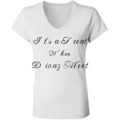 Ladies Slim Fit V-Neck Jersey Tee