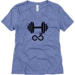 Ladies Relaxed Fit Super Soft Triblend V-Neck Tee