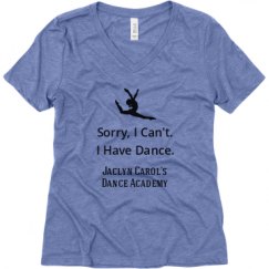 Ladies Relaxed Fit Super Soft Triblend V-Neck Tee