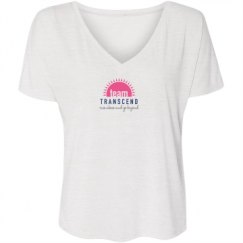 Ladies Flowy Slouchy V-Neck Tee