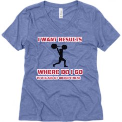 Ladies Relaxed Fit Super Soft Triblend V-Neck Tee