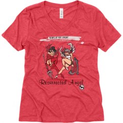 Ladies Relaxed Fit Super Soft Triblend V-Neck Tee