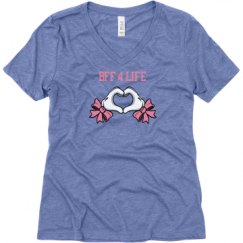Ladies Relaxed Fit Super Soft Triblend V-Neck Tee