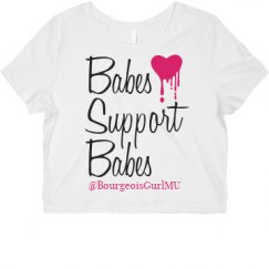 Ladies Slim Fit Crop Top Tee