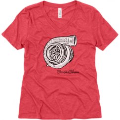Ladies Relaxed Fit Super Soft Triblend V-Neck Tee