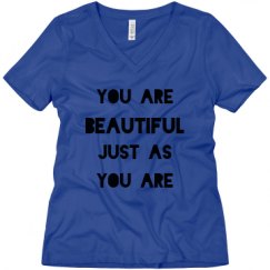 Ladies Relaxed Fit V-Neck Tee