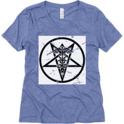 Ladies Relaxed Fit Super Soft Triblend V-Neck Tee