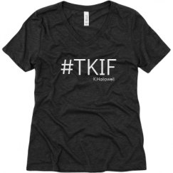 Ladies Relaxed Fit Super Soft Triblend V-Neck Tee