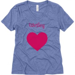 Ladies Relaxed Fit Super Soft Triblend V-Neck Tee