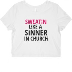 Ladies Slim Fit Crop Top Tee