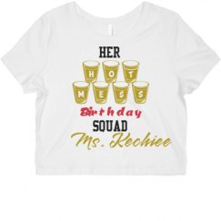 Ladies Slim Fit Crop Top Tee