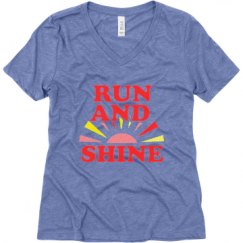 Ladies Relaxed Fit Super Soft Triblend V-Neck Tee