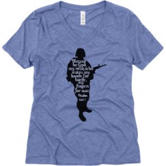 Ladies Relaxed Fit Super Soft Triblend V-Neck Tee