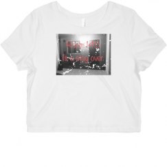Ladies Slim Fit Crop Top Tee
