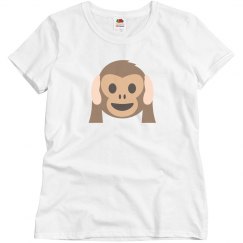 Hear No Evil Monkey Emoji Tee