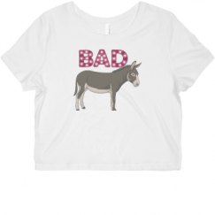 Ladies Slim Fit Crop Top Tee